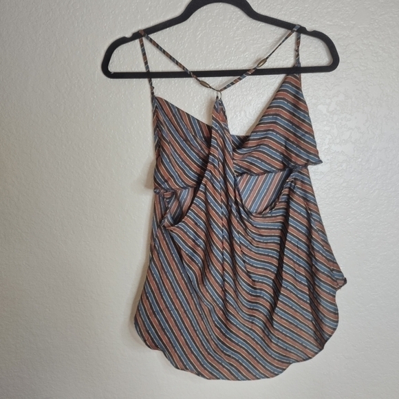 FREE PEOPLE Womens Tank Top Stevie Sleeveless Soft Multicolour Size L - Picture 7 of 7